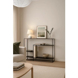 KONSOLA LOFT INDUSTRIALNA STAL CZARNA STAL NIERDZEWNA INOX SKD-101